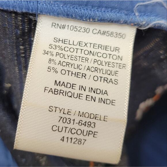 Joie Merci Ethnic Blue Striped Shorts, size 2 - Picture 4 of 5